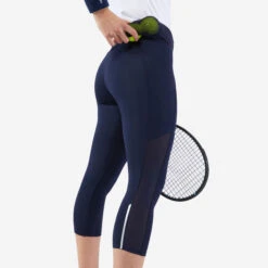 Artengo Women's Tennis Quick-Dry Cropped Leggings Dry Hip Ball