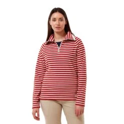 Craghoppers Womens/Ladies Natalia Stripe Half Zip Sweatshirt (Lime Green) -Adidas Sales Store k0e48cfc25461444f4227ec74817ddfbf