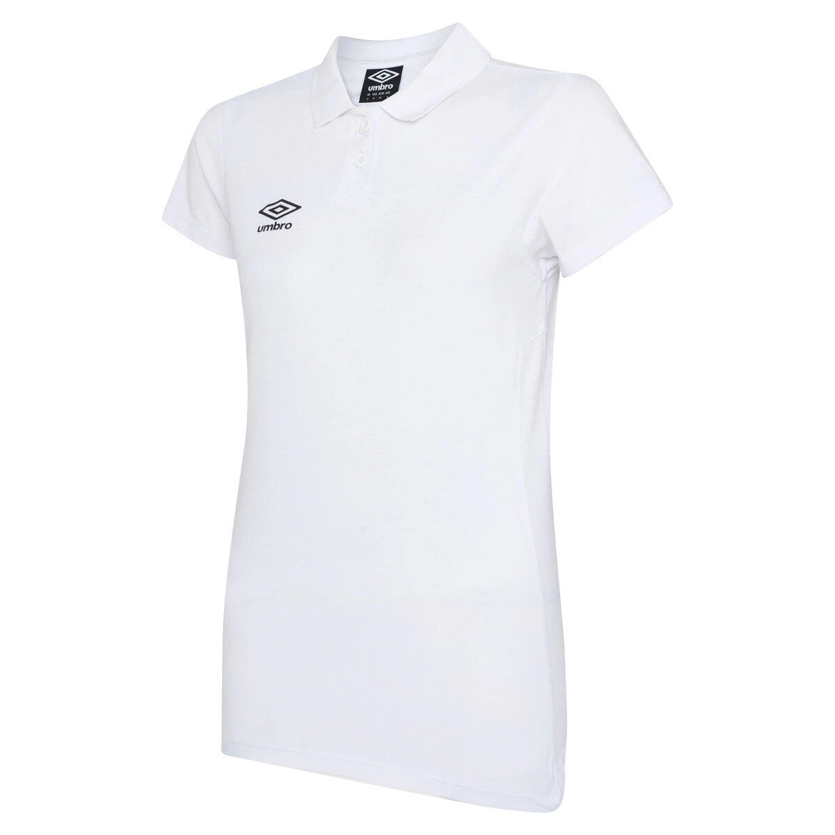 UMBRO Womens/Ladies Club Essential Polo Shirt (Black/White) 13 UMBRO Womens/Ladies Club Essential Polo Shirt (Black/White) - Image 11