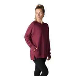 Fitness-Mad Womens/Ladies Cozy Sweatshirt (Garnet)