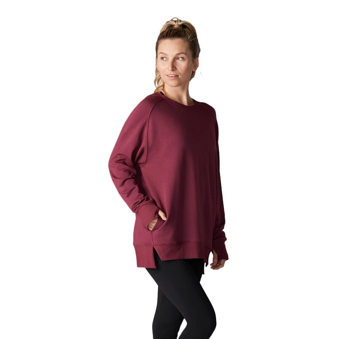 Fitness-Mad Womens/Ladies Cozy Sweatshirt (Garnet) 3 Fitness-Mad Womens/Ladies Cozy Sweatshirt (Garnet)