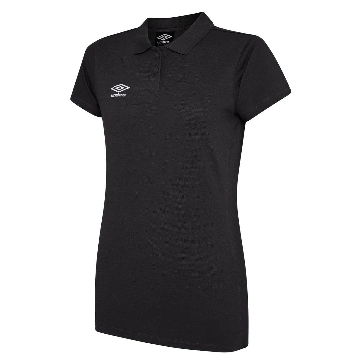UMBRO Womens/Ladies Club Essential Polo Shirt (Black/White) 3 UMBRO Womens/Ladies Club Essential Polo Shirt (Black/White)