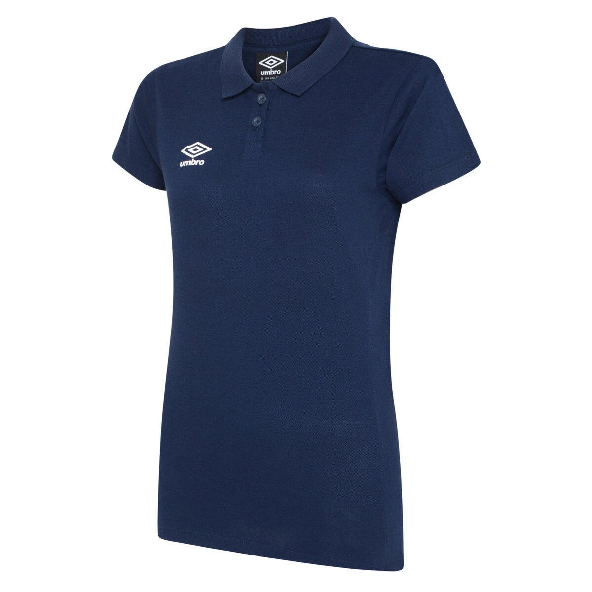 UMBRO Womens/Ladies Club Essential Polo Shirt (Black/White) 7 UMBRO Womens/Ladies Club Essential Polo Shirt (Black/White) - Image 5