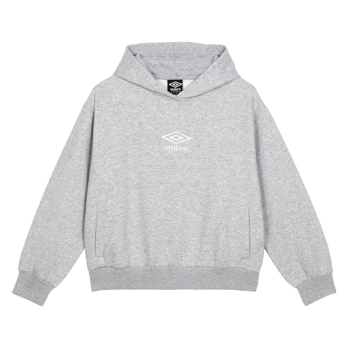UMBRO Womens/Ladies Core Hoodie (Grey Marl/White) 3 UMBRO Womens/Ladies Core Hoodie (Grey Marl/White)