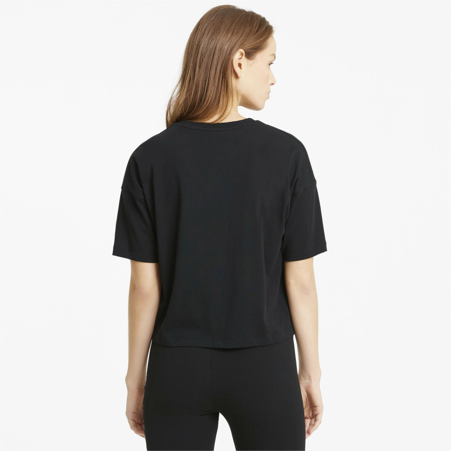 PUMA Womens Essentials Logo Cropped Tee T-Shirt 5 PUMA Womens Essentials Logo Cropped Tee T-Shirt - Image 3
