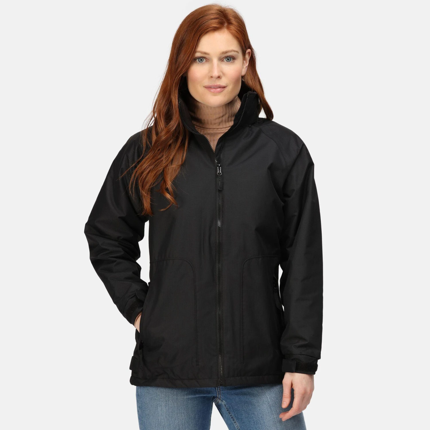 Regatta Womens/Ladies Waterproof Windproof Jacket (Fleece Lined) (Black) 5 Regatta Womens/Ladies Waterproof Windproof Jacket (Fleece Lined) (Black) - Image 3