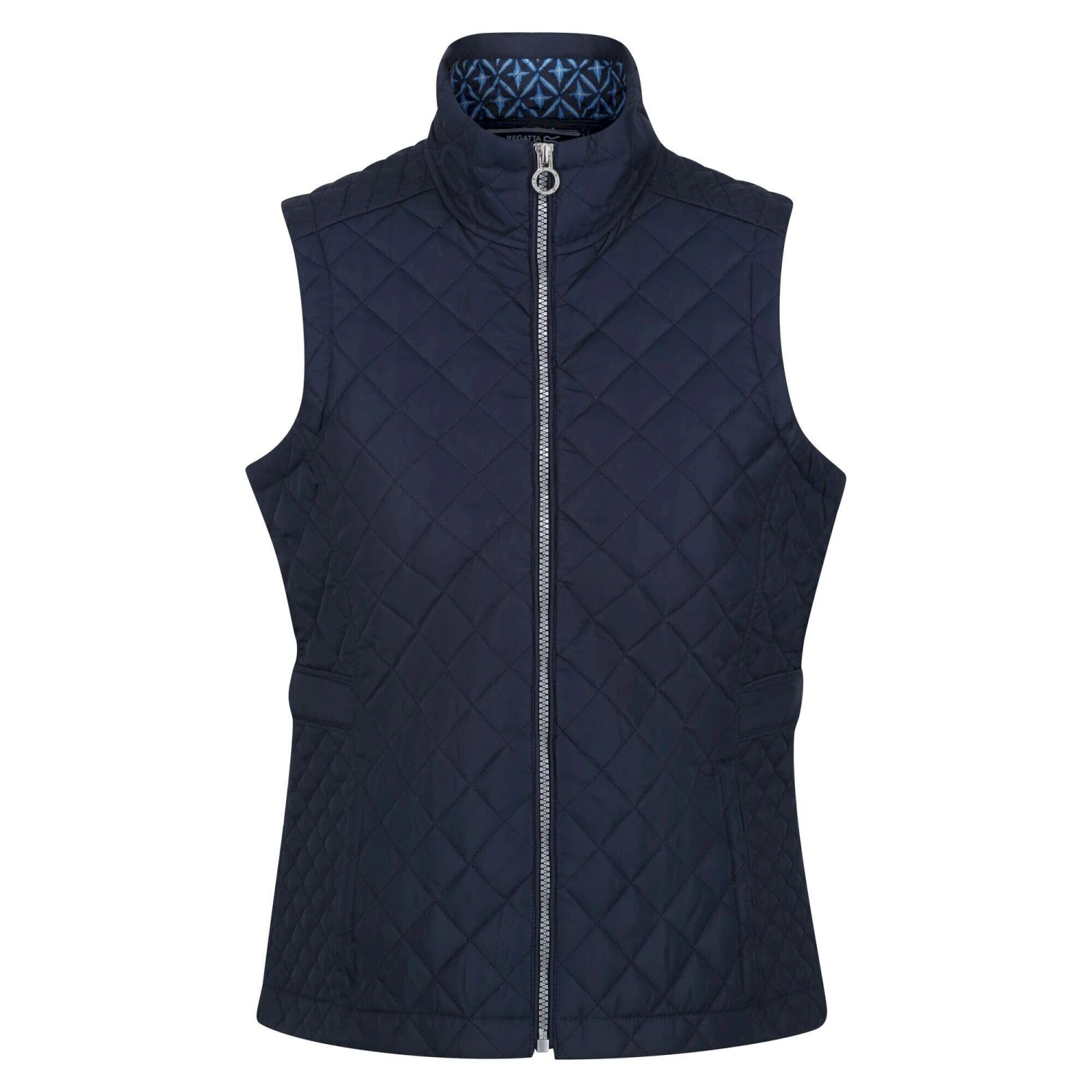 Regatta Womens/Ladies Charleigh Quilted Body Warmer (Navy Tile) 3 Regatta Womens/Ladies Charleigh Quilted Body Warmer (Navy Tile)