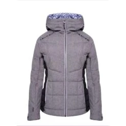Dare 2b Womens/Ladies Expertise Marl Padded Ski Jacket (Charcoal Grey)