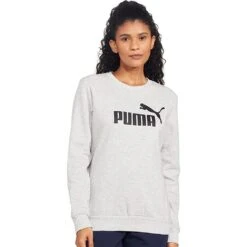 Womens/Ladies ESS Logo Sweatshirt (Puma Black) -Adidas Sales Store kaf21392b0d635165f12c5c060e2dc0f9