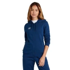 UMBRO Womens/Ladies Club Leisure Full Zip Hoodie (Black/White) -Adidas Sales Store kb9c5dfe04f6eea721703349090686e98