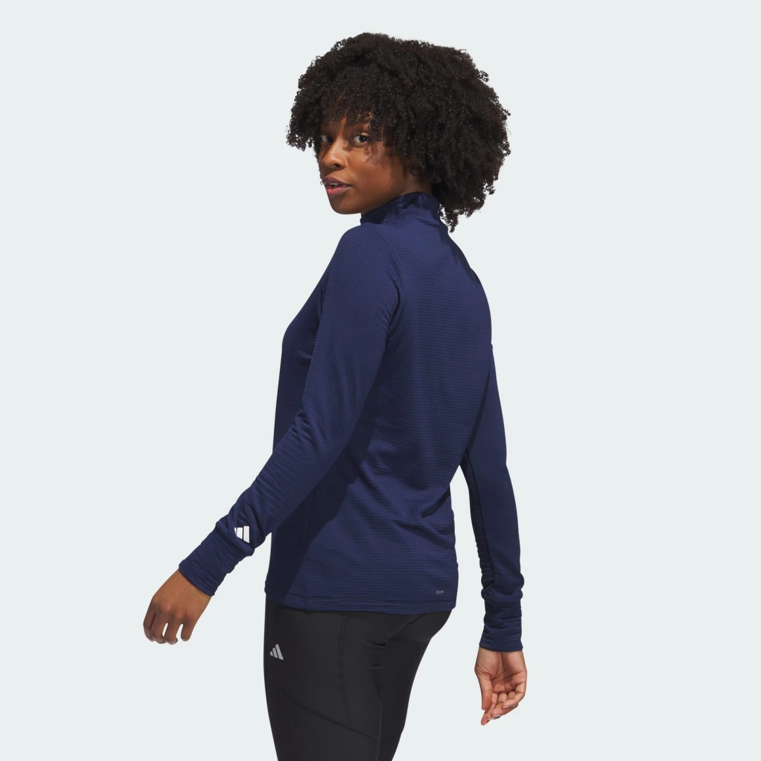 ADIDAS COLD.RDY Long Sleeve Mock Polo Shirt 5 ADIDAS COLD.RDY Long Sleeve Mock Polo Shirt - Image 3