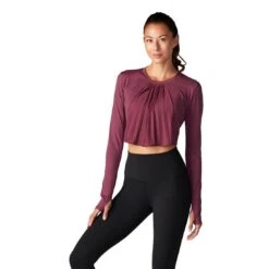 Fitness-Mad Womens/Ladies Pleated LongSleeved Crop Top (Ebony) -Adidas Sales Store kbfbbe5f127d30c4e4e7abe81e8c49bf5