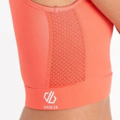 Dare 2b Womens/Ladies Fleur East Edit Move Logo HighNeck Sports Bra (Neon Peach) -Adidas Sales Store kc6246f4d16c6c02c6adf392bdf98af3d