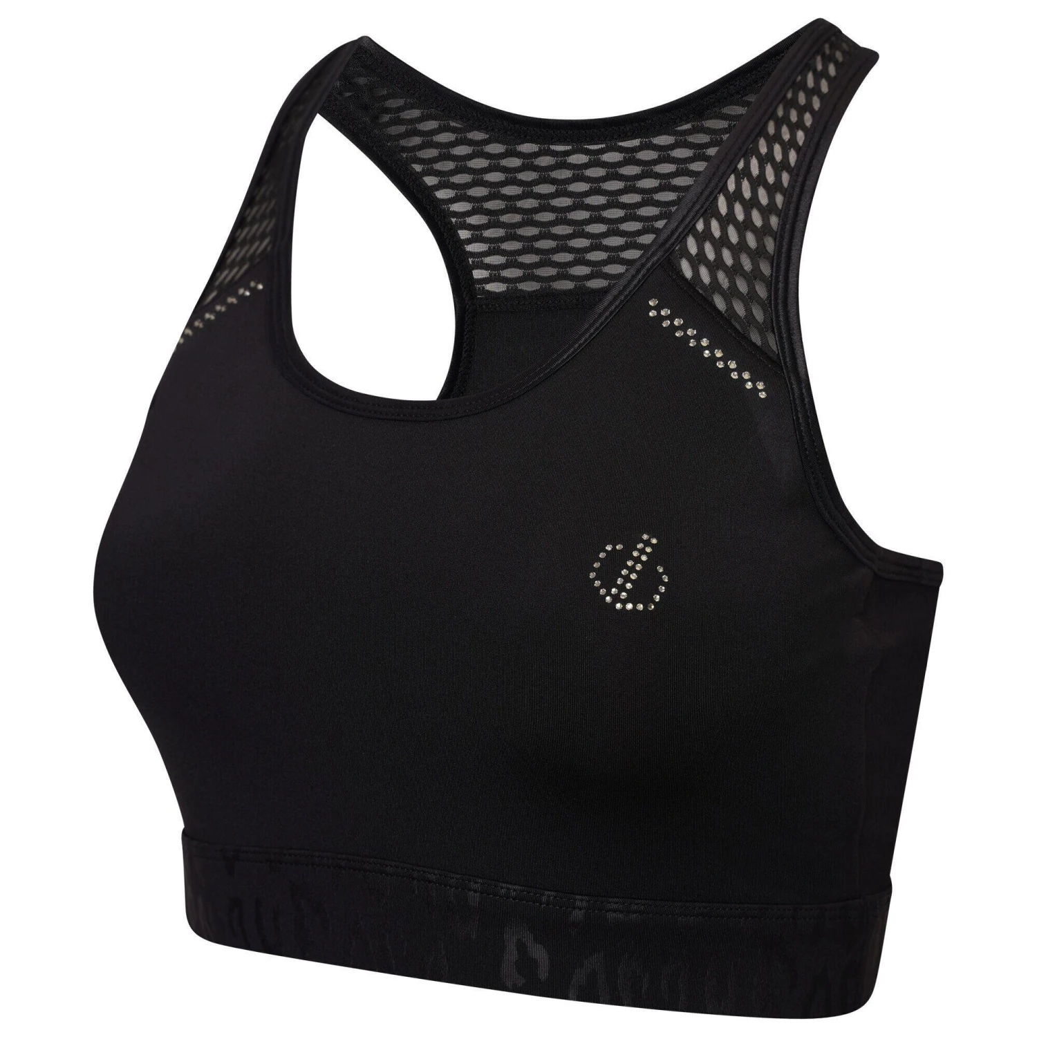 Dare 2b Womens/Ladies No Excuse Swarovski Sports Bra (Black) 5 Dare 2b Womens/Ladies No Excuse Swarovski Sports Bra (Black) - Image 3